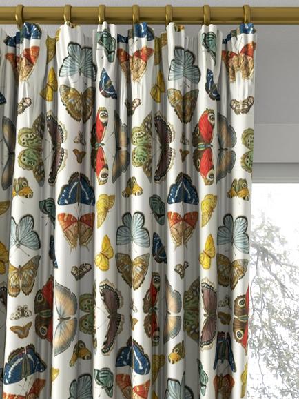 Designers Guild Mirrored Butterflies Made to Measure Curtains or Roman Blind, Parchment - view 2, Parchment