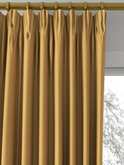 Designers Guild Madrid Made to Measure Curtains or Roman Blind, Ochre - view 2, Ochre