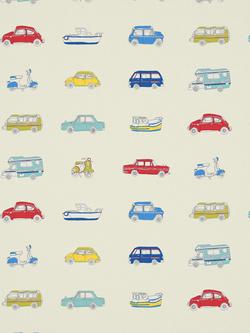 Harlequin Go Go Retro Made to Measure Curtains or Roman Blind, Strawberry/Sky Blue, Strawberry/Sky Blue