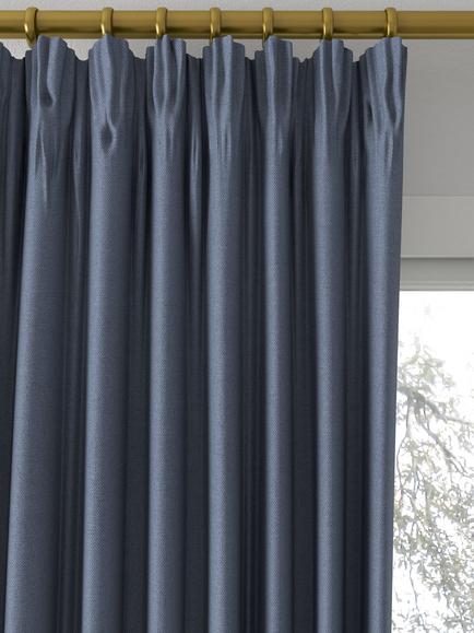 Designers Guild Madrid Made to Measure Curtains or Roman Blind, Blue - view 2, Blue