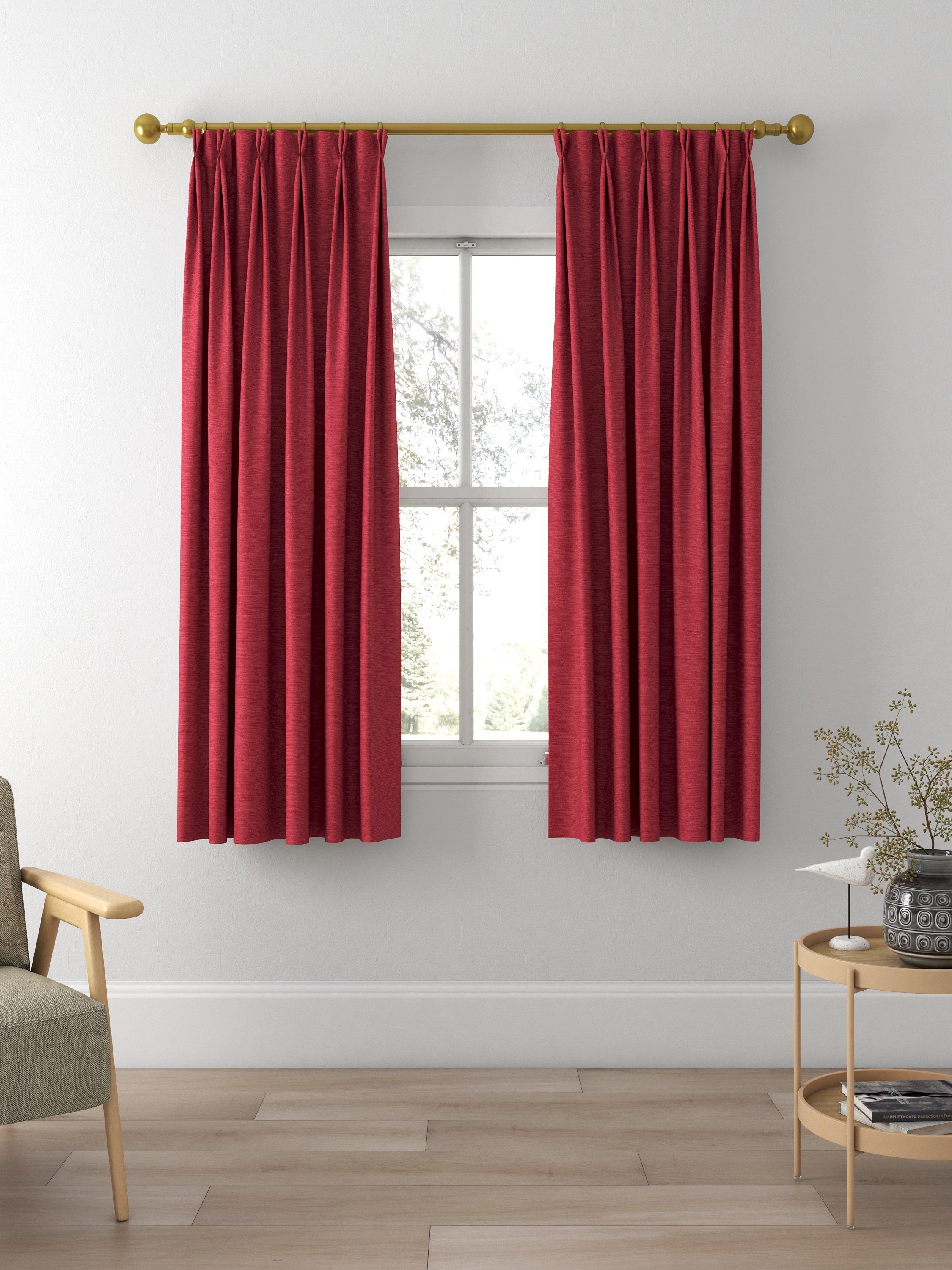 Designers Guild Pampas Made to Measure Curtains, Scarlet