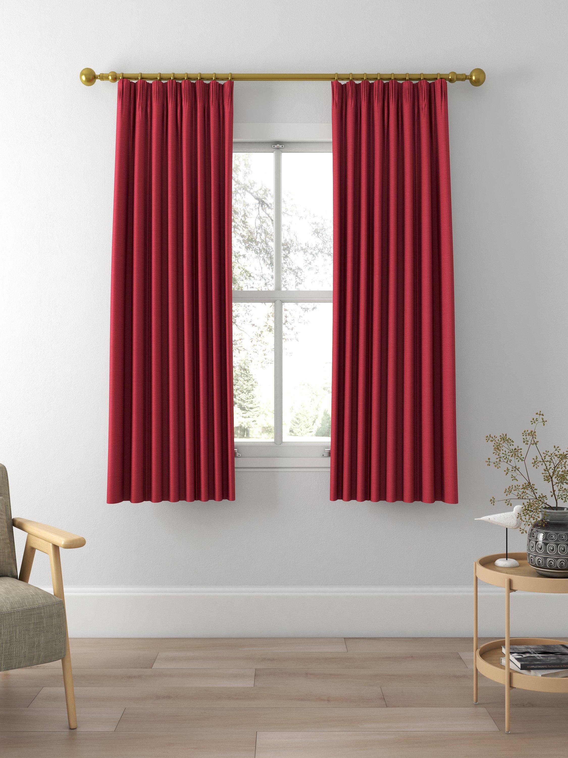 Designers Guild Pampas Made to Measure Curtains, Scarlet