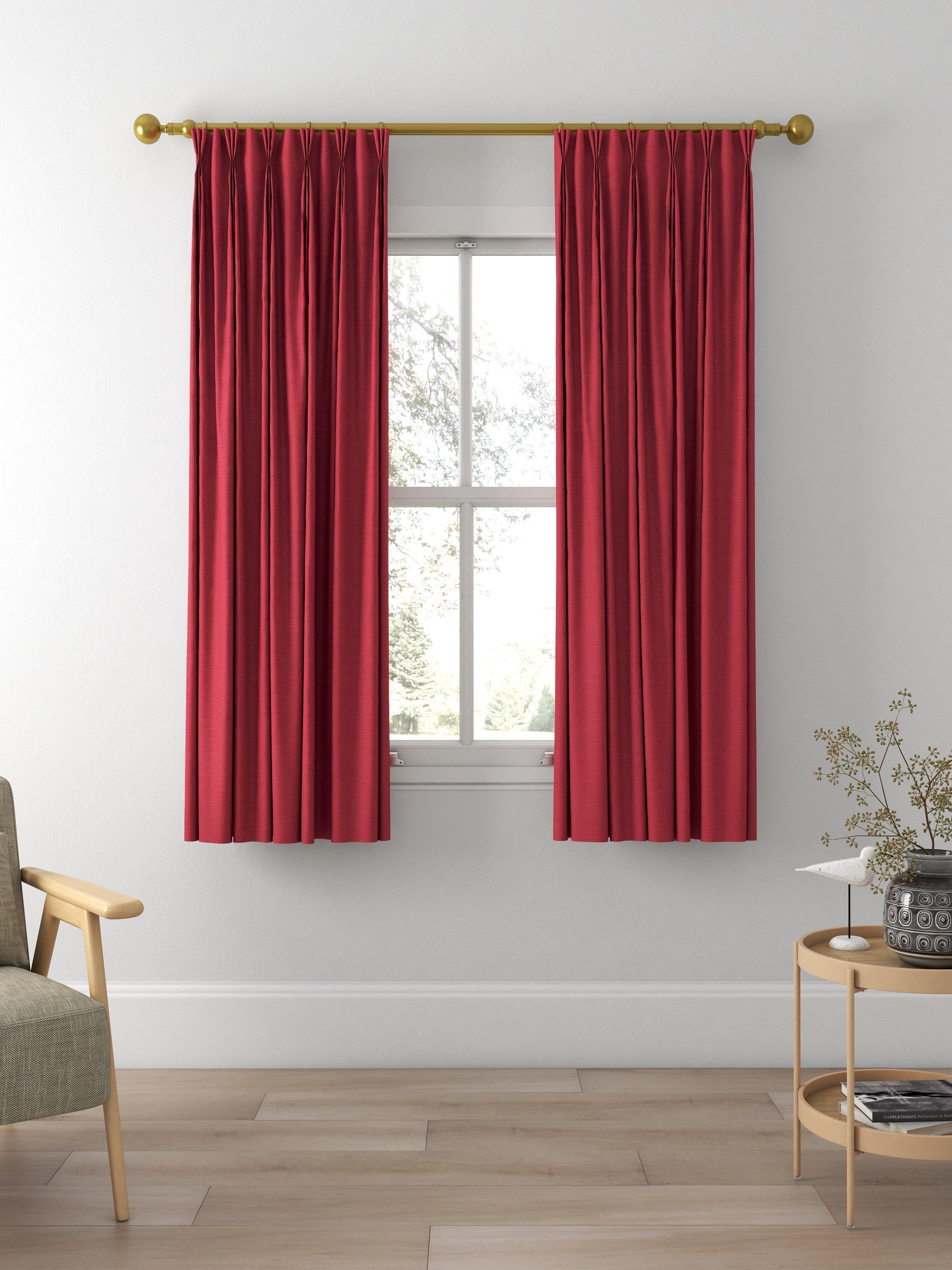 Designers Guild Pampas Made to Measure Curtains, Scarlet