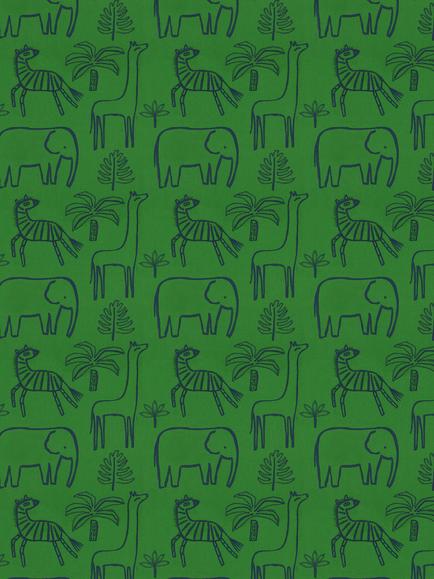 Harlequin Funky Jungle Made to Measure Curtains or Roman Blind, Gecko/Cobalt, Gecko/Cobalt