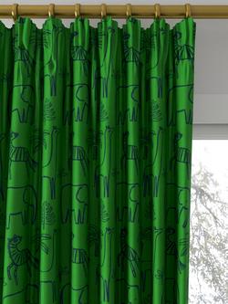 Harlequin Funky Jungle Made to Measure Curtains or Roman Blind, Gecko/Cobalt - view 2, Gecko/Cobalt