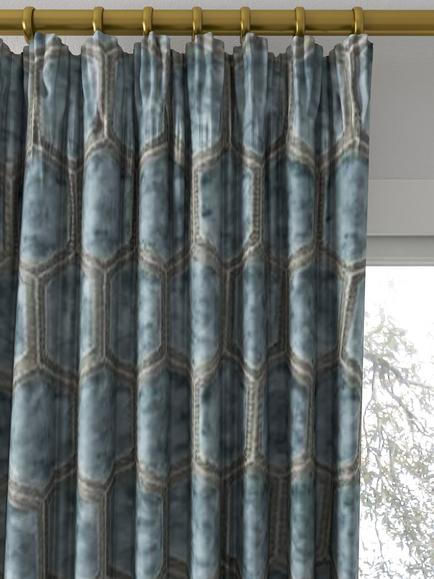 Designers Guild Manipur Made to Measure Curtains or Roman Blind, Silver - view 2, Silver