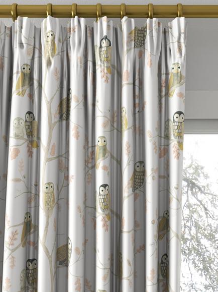 Harlequin Little Owls Made to Measure Curtains or Roman Blind, Powder - view 2, Powder