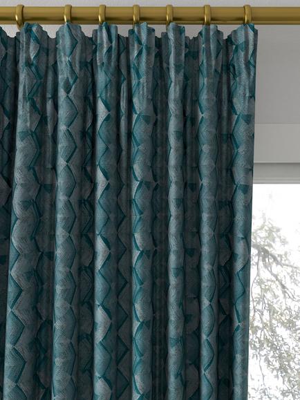 Harlequin Tanabe Made to Measure Curtains or Roman Blind, Peacock - view 2, Peacock