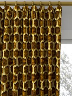 Designers Guild Manipur Made to Measure Curtains or Roman Blind, Ochre - view 2, Ochre