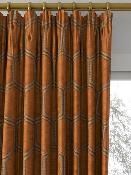Designers Guild Manipur Made to Measure Curtains or Roman Blind, Sienna - view 2, Sienna