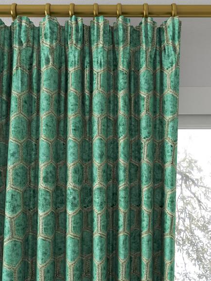 Designers Guild Manipur Made to Measure Curtains or Roman Blind, Pale Jade - view 2, Pale Jade