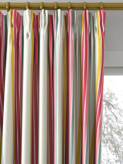 Harlequin Helter Skelter Stripe Made to Measure Curtains and Roman Blind, Cherry/Blossom - view 2, Cherry/Blossom