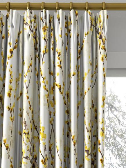 Harlequin Salice Made to Measure Curtains or Roman Blind, Mustard - view 2, Mustard