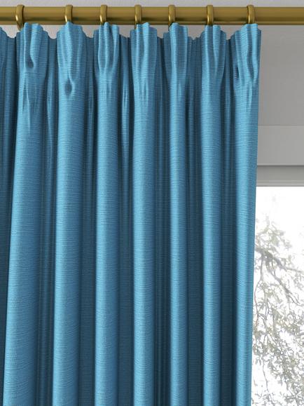 Designers Guild Pampas Made to Measure Curtains or Roman Blind, Turquoise - view 2, Turquoise