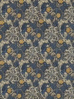 Morris & Co. Seaweed Made to Measure Curtains or Roman Blind, Ink/Woad, Ink/Woad