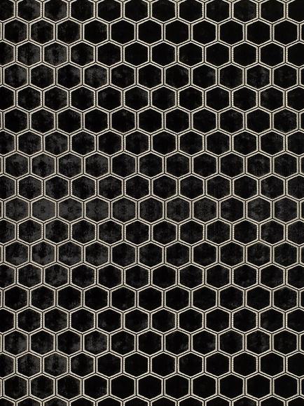 Designers Guild Manipur Made to Measure Curtains or Roman Blind, Noir, Noir