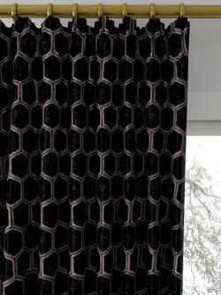 Designers Guild Manipur Made to Measure Curtains or Roman Blind, Noir - view 2, Noir