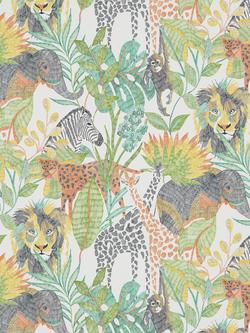 Harlequin Into The Wild Made to Measure Curtains or Roman Blind, Mandarin/Gecko, Mandarin/Gecko