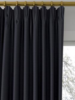 Designers Guild Pampas Made to Measure Curtains or Roman Blind, Noir - view 2, Noir