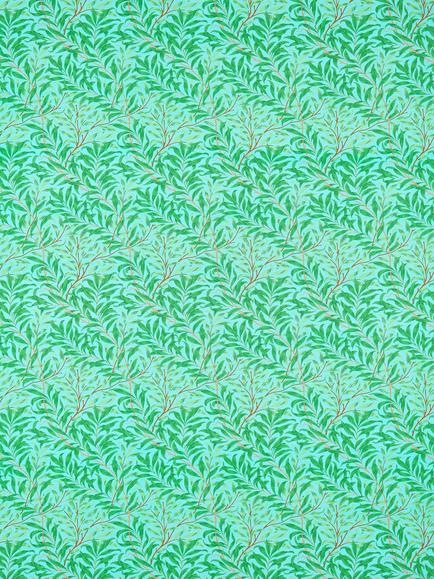 Morris & Co. Willow Boughs Made to Measure Curtains or Roman Blind, Sky/Leaf Green, Sky/Leaf Green