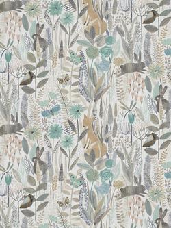 Harlequin Hide And Seek Made to Measure Curtains or Roman Blind, Linen/Duck Egg/Stone, Linen/Duck Egg/Stone