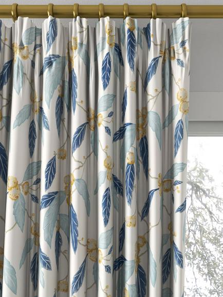 Harlequin Coppice Made to Measure Curtains or Roman Blind, Saffron/Cobalt - view 2, Saffron/Cobalt