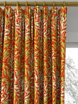 Morris & Co. Willow Boughs Made to Measure Curtains or Roman Blind, Tomato/Olive - view 2, Tomato/Olive