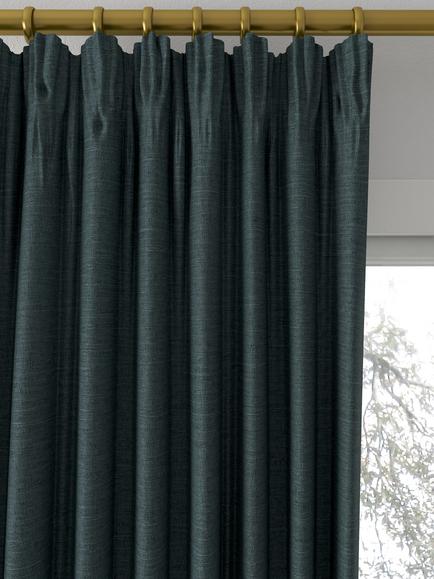 Designers Guild Mirissa Made to Measure Curtains or Roman Blind, Kingfisher - view 2, Kingfisher