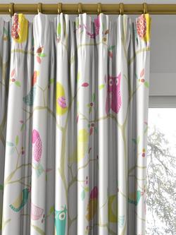Harlequin What A Hoot Made to Measure Curtains or Roman Blind, Pink/Aquamarine/Lime - view 2, Pink/Aquamarine/Lime