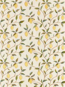 Morris & Co. Lemon Tree Embroidered Made to Measure Curtains or Roman Blind, Bayleaf/Lemon, Bayleaf/Lemon