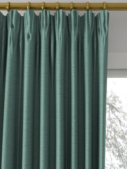 Designers Guild Mirissa Made to Measure Curtains or Roman Blind, Aqua - view 2, Aqua