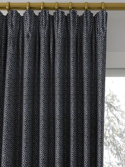 Sanderson Linden Made to Measure Curtains or Roman Blind, Indigo - view 2, Indigo