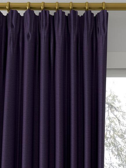 Designers Guild Mirissa Made to Measure Curtains or Roman Blind, Viola - view 2, Viola
