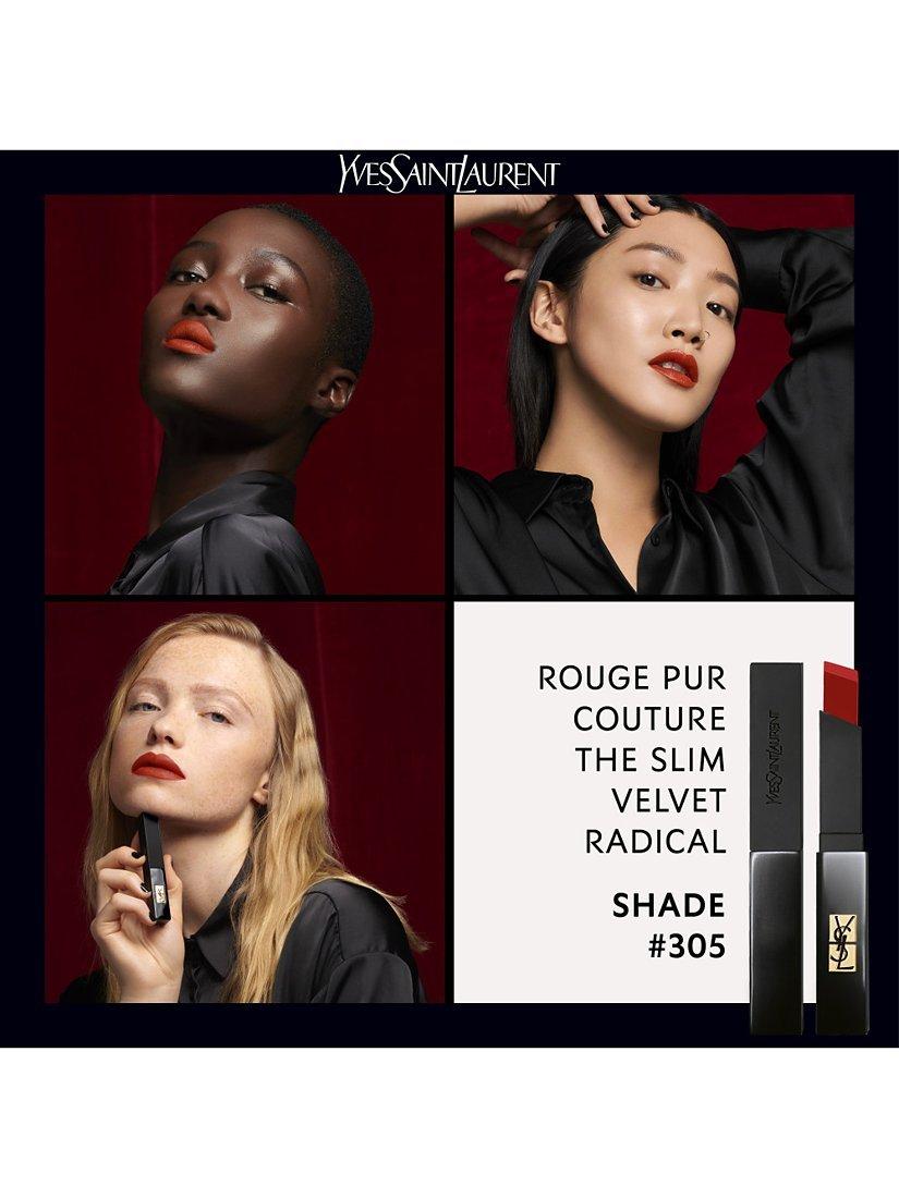 Product image 5 of 7, which shows Yves Saint Laurent Rouge Pur Couture The Slim Velvet Radical Lipstick, 305 Provocative Orange