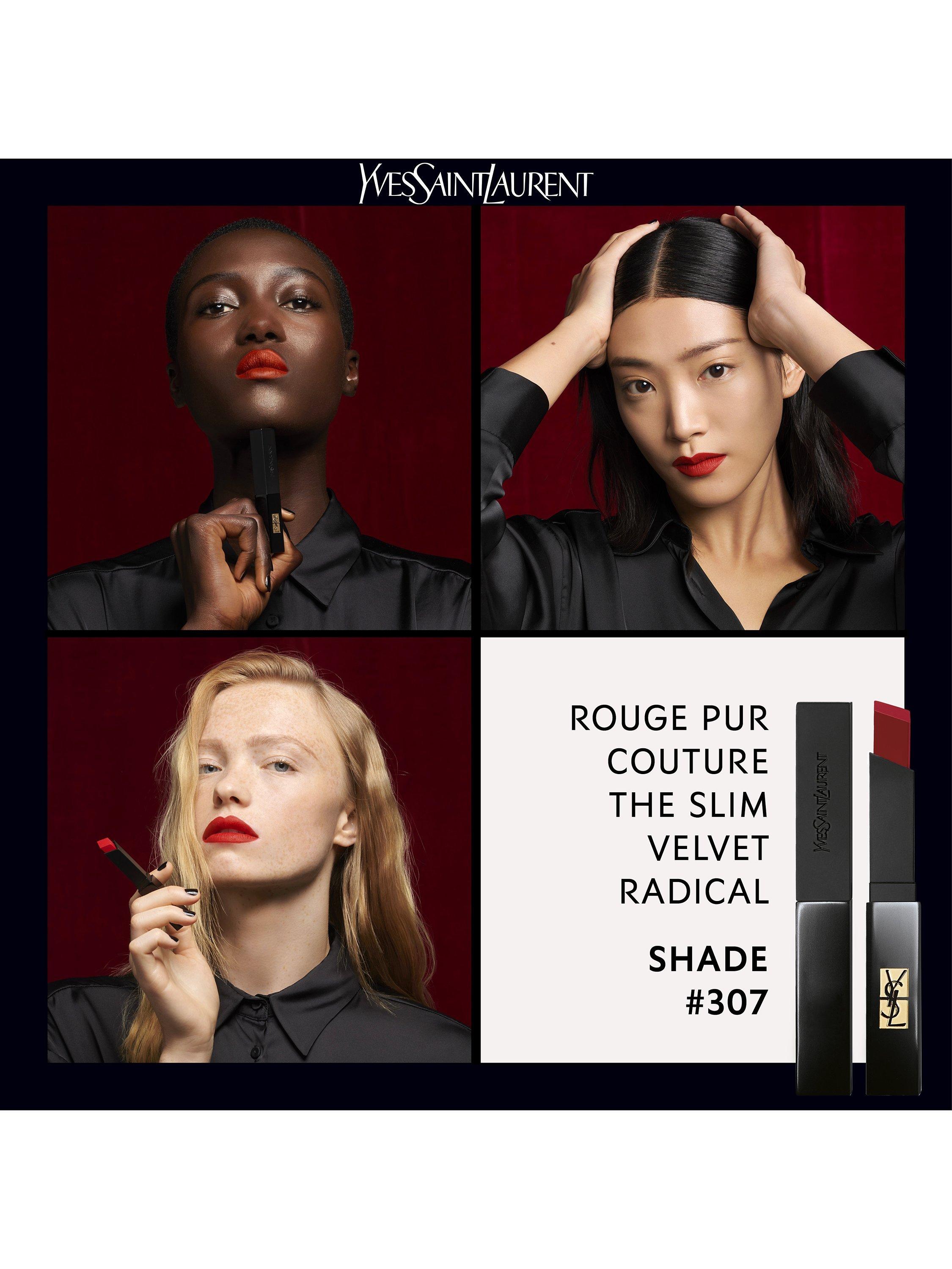 Product image 6 of 7, which shows Yves Saint Laurent Rouge Pur Couture The Slim Velvet Radical Lipstick, 307 Chili Uncovered