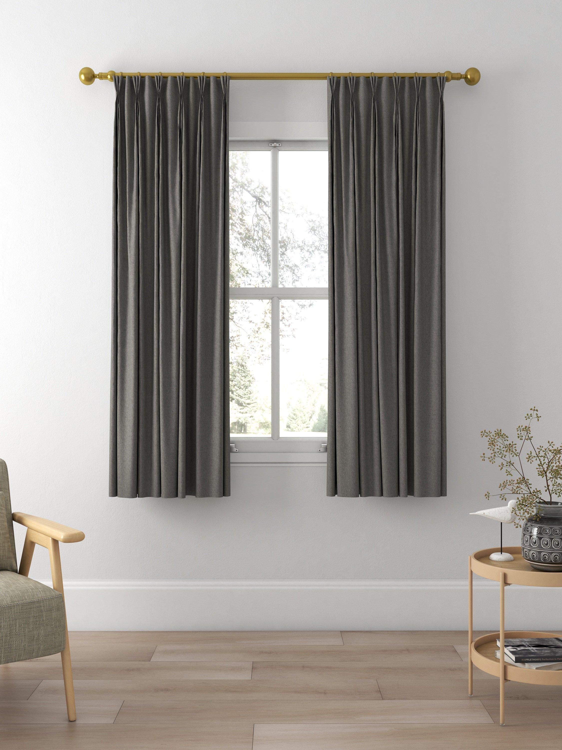 Designers Guild Brera Lino Made to Measure Curtains, Granite