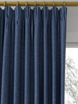 Designers Guild Brera Lino Made to Measure Curtains or Roman Blind, Ink - view 2, Ink