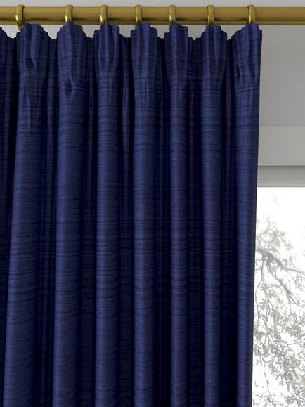 Designers Guild Chinon Made to Measure Curtains or Roman Blind, Sapphire - view 2, Sapphire