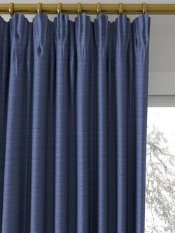 Designers Guild Chinon Made to Measure Curtains or Roman Blind, Denim - view 2, Denim