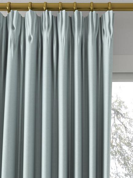 Designers Guild Brera Lino Made to Measure Curtains or Roman Blind, Pale Aqua - view 2, Pale Aqua