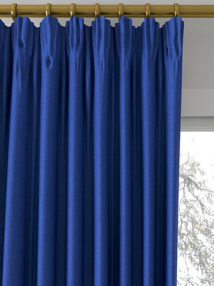 Designers Guild Brera Lino Made to Measure Curtains or Roman Blind, Lagoon - view 2, Lagoon