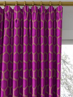 Designers Guild Zardozi Made to Measure Curtains or Roman Blind, Magenta - view 2, Magenta