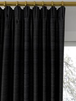 Designers Guild Chinon Made to Measure Curtains or Roman Blind, Raven - view 2, Raven