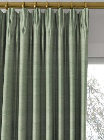 Designers Guild Chinon Made to Measure Curtains or Roman Blind, Pale Aqua - view 2, Pale Aqua