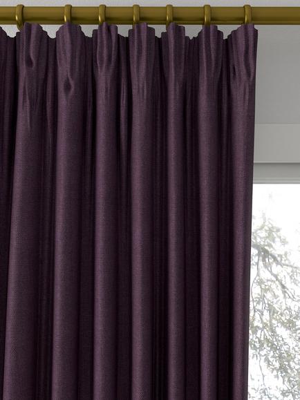 Designers Guild Brera Lino Made to Measure Curtains or Roman Blind, Currant - view 2, Currant