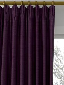 Designers Guild Chinon Made to Measure Curtains or Roman Blind, Aubergine - view 2, Aubergine