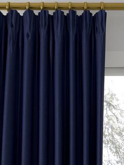 Designers Guild Brera Lino Made to Measure Curtains or Roman Blind, Navy - view 2, Navy