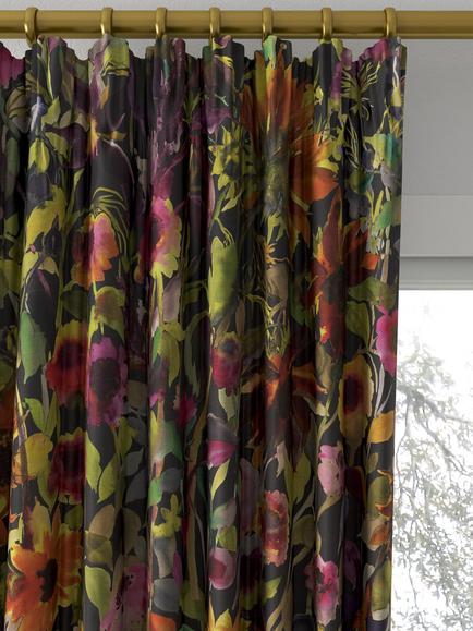 Designers Guild Indian Sunflower Made to Measure Curtains or Roman Blind, Graphite - view 2, Graphite