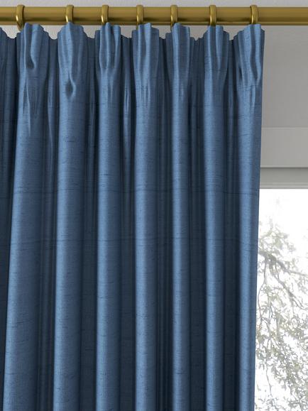Designers Guild Chinon Made to Measure Curtains or Roman Blind, Cadet - view 2, Cadet