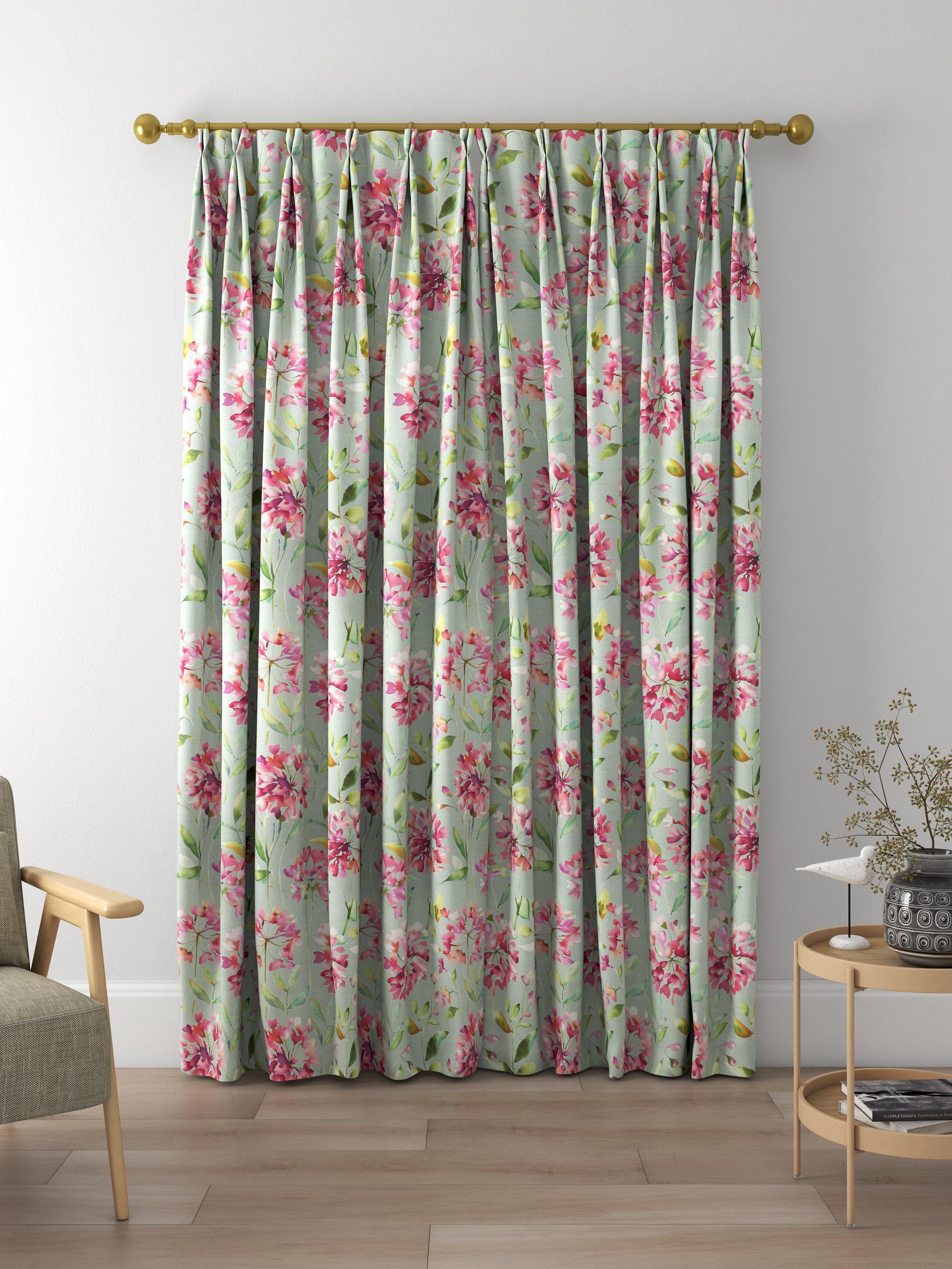 Voyage Clovelly Made to Measure Curtains, Raspberry Slate